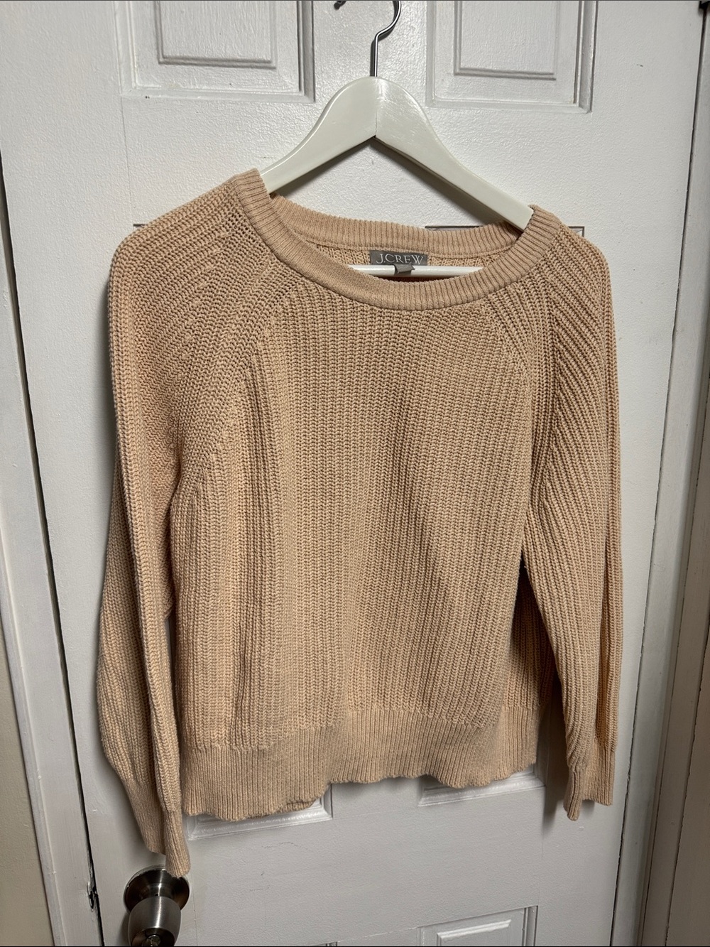 J. Crew Women's Scoopneck Sweater in Camel Beige